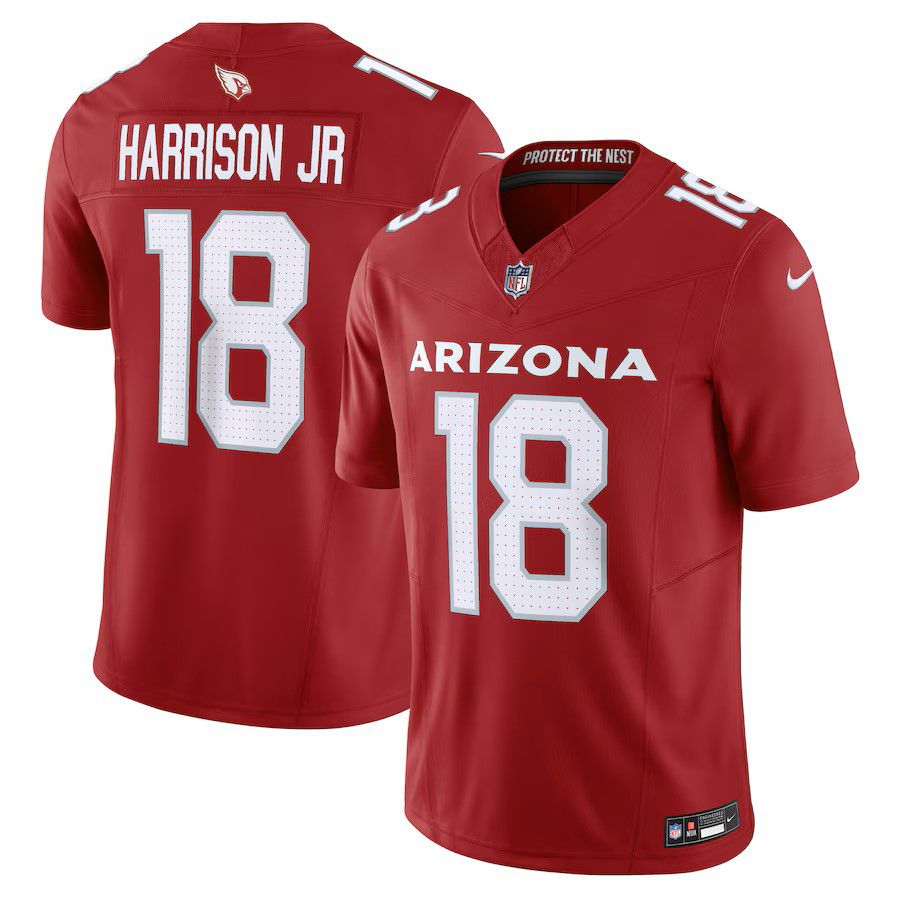 Men Arizona Cardinals #18 Marvin Harrison Jr 2025 Nike Cardinal Vapor F.U.S.E. Limited NFL Jersey->mlb hats->Sports Caps
